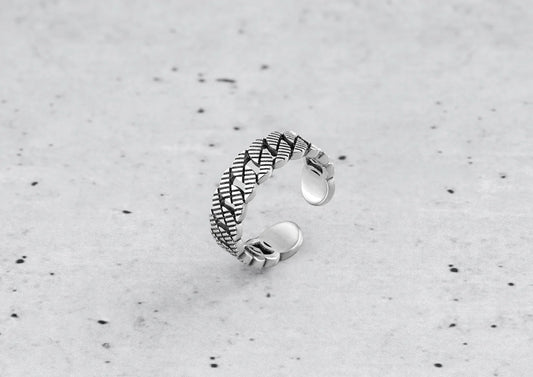 Textured Cuban Ring