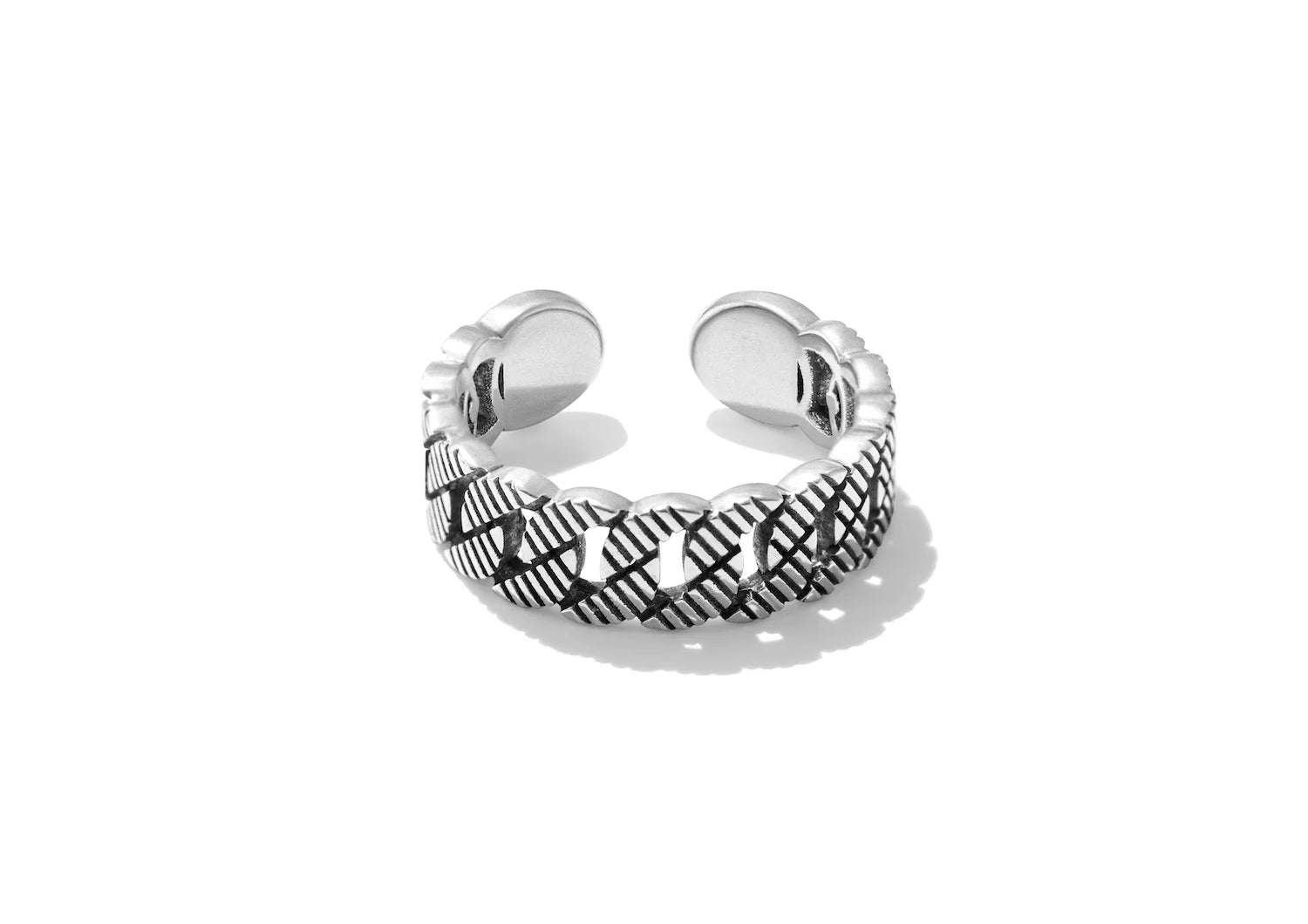 Textured Cuban Ring