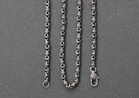 The Modern Monk Oxidised Silver Chain For Men By Orionz Jewels