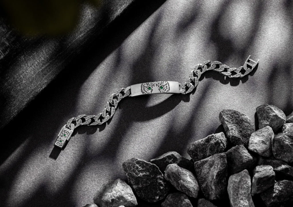 Twin Tigers Cuban Bracelet By Orionz Jewels