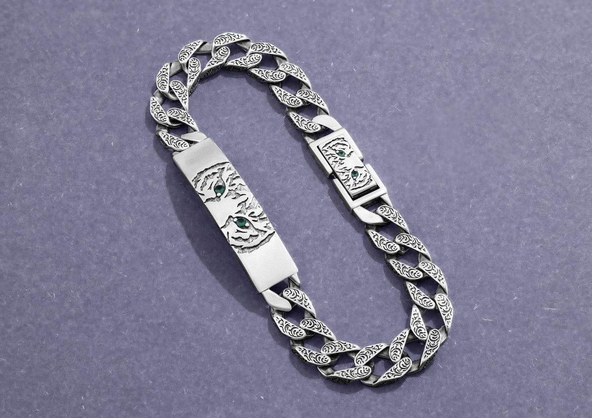 Twin Tigers Cuban Bracelet By Orionz Jewels