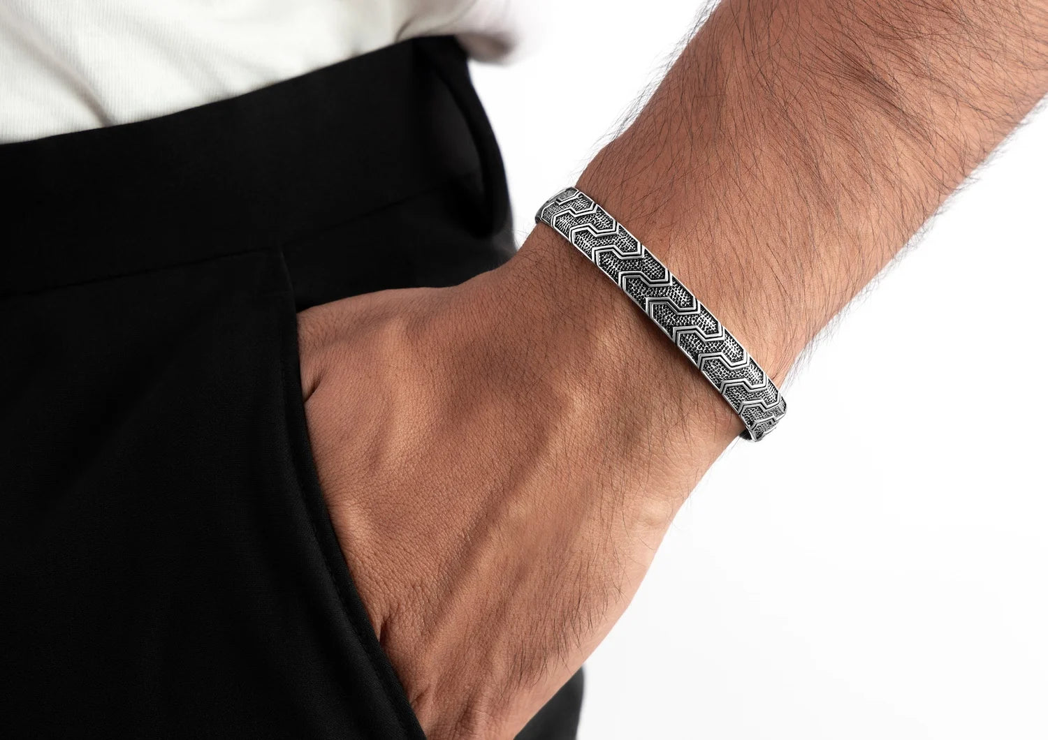 Vector Forge Cuff Bracelet For Men By Orionz Jewels