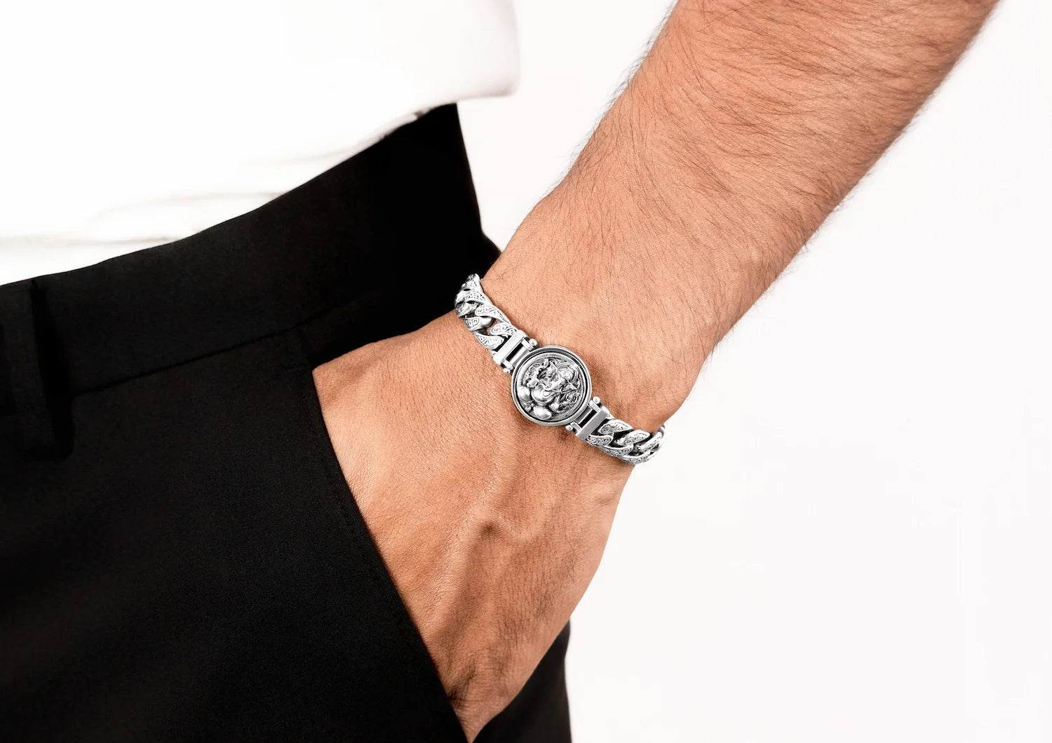 Vortex Ganesha Bracelet For Men By Orionz Jewels