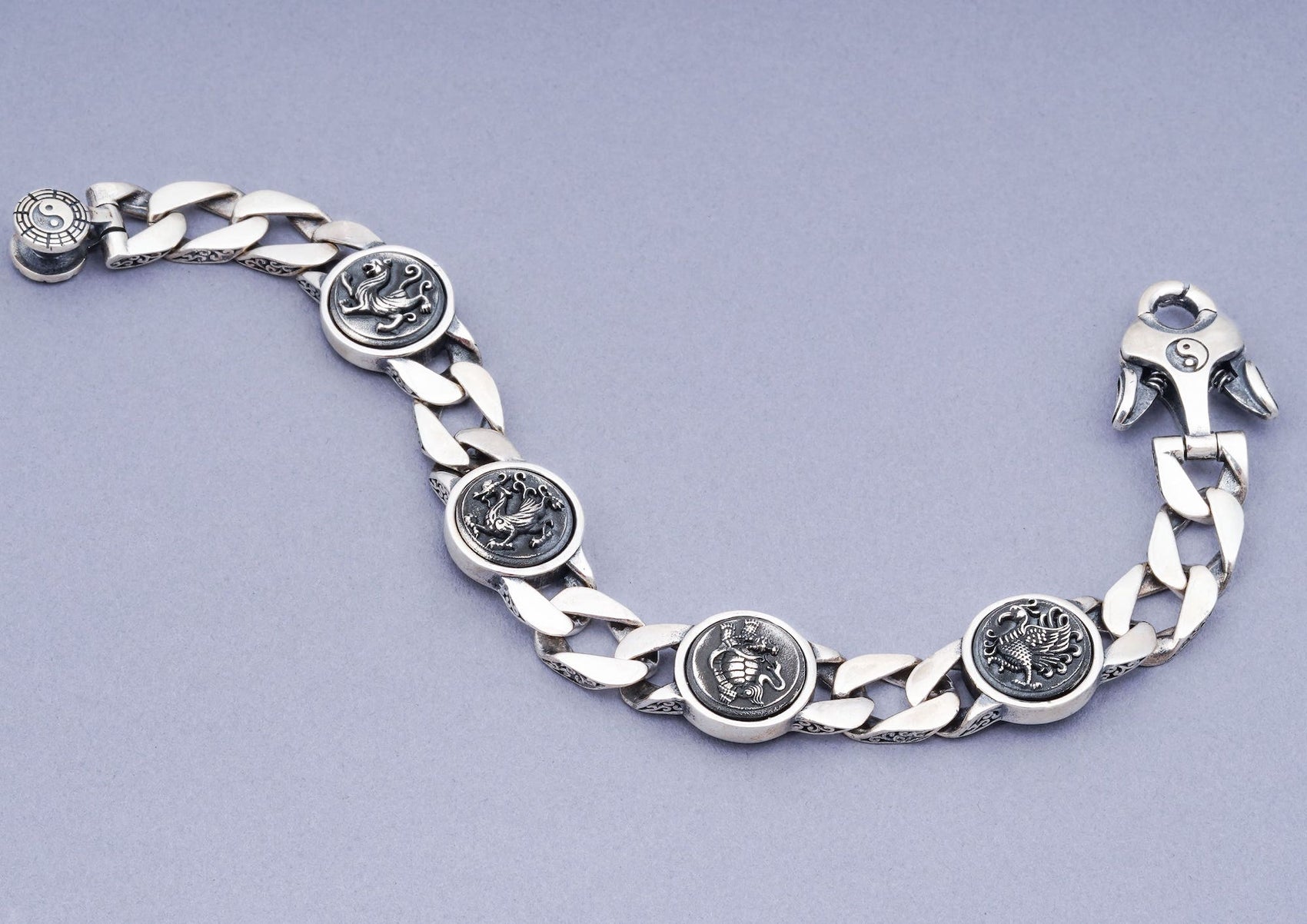 Zen Balance Revolving Medallion Bracelet For Men By Orionz Jewels