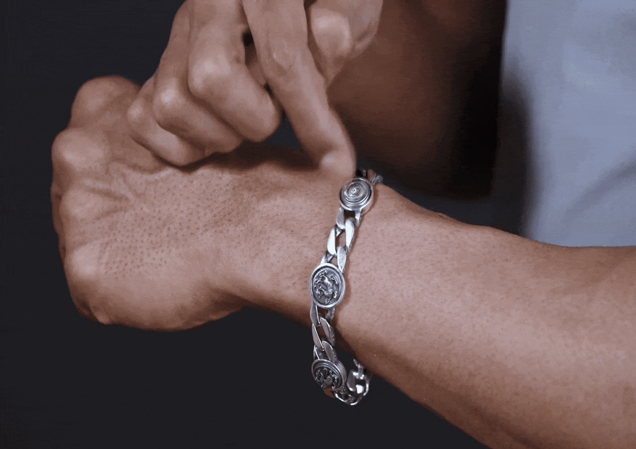 Zen Balance Revolving Medallion Bracelet For Men By Orionz Jewels