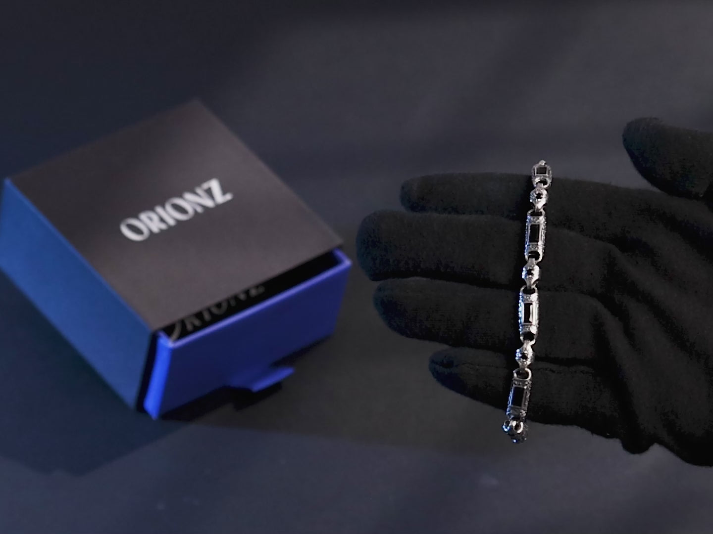 Regal Prism Bracelet For Men In Black Stone By Orionz Jewels