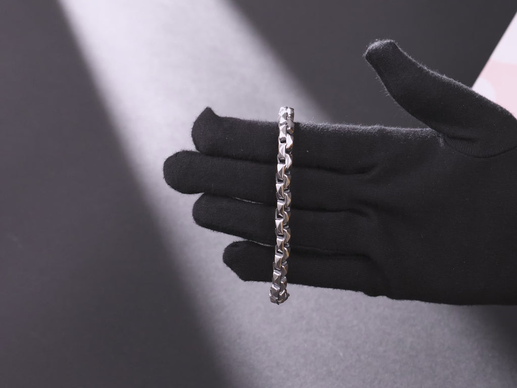 Multi-Faceted Box Link Bracelet By Orionz Jewels