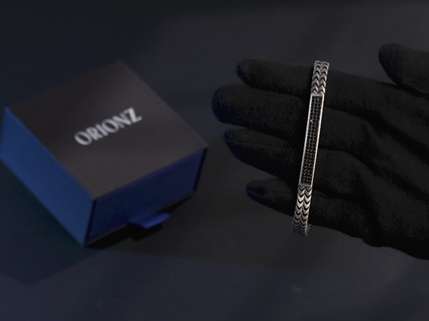 Obsidian Link Bracelet For Men By Orionz Jewels