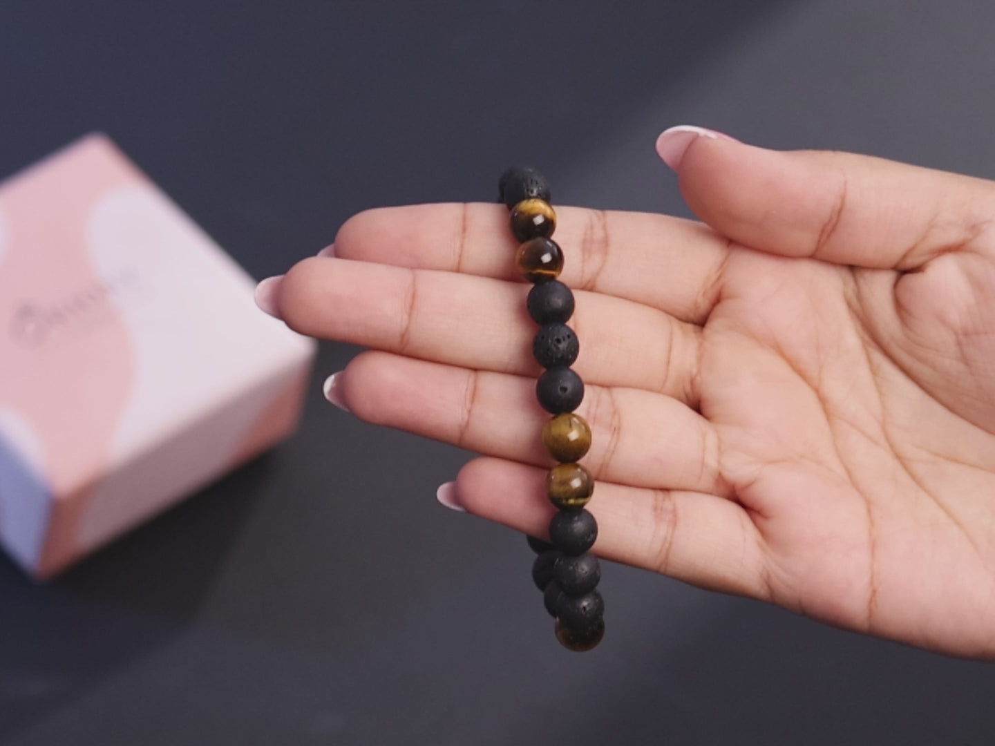 Tiger’s Eye Lava Stone Protection Bracelet