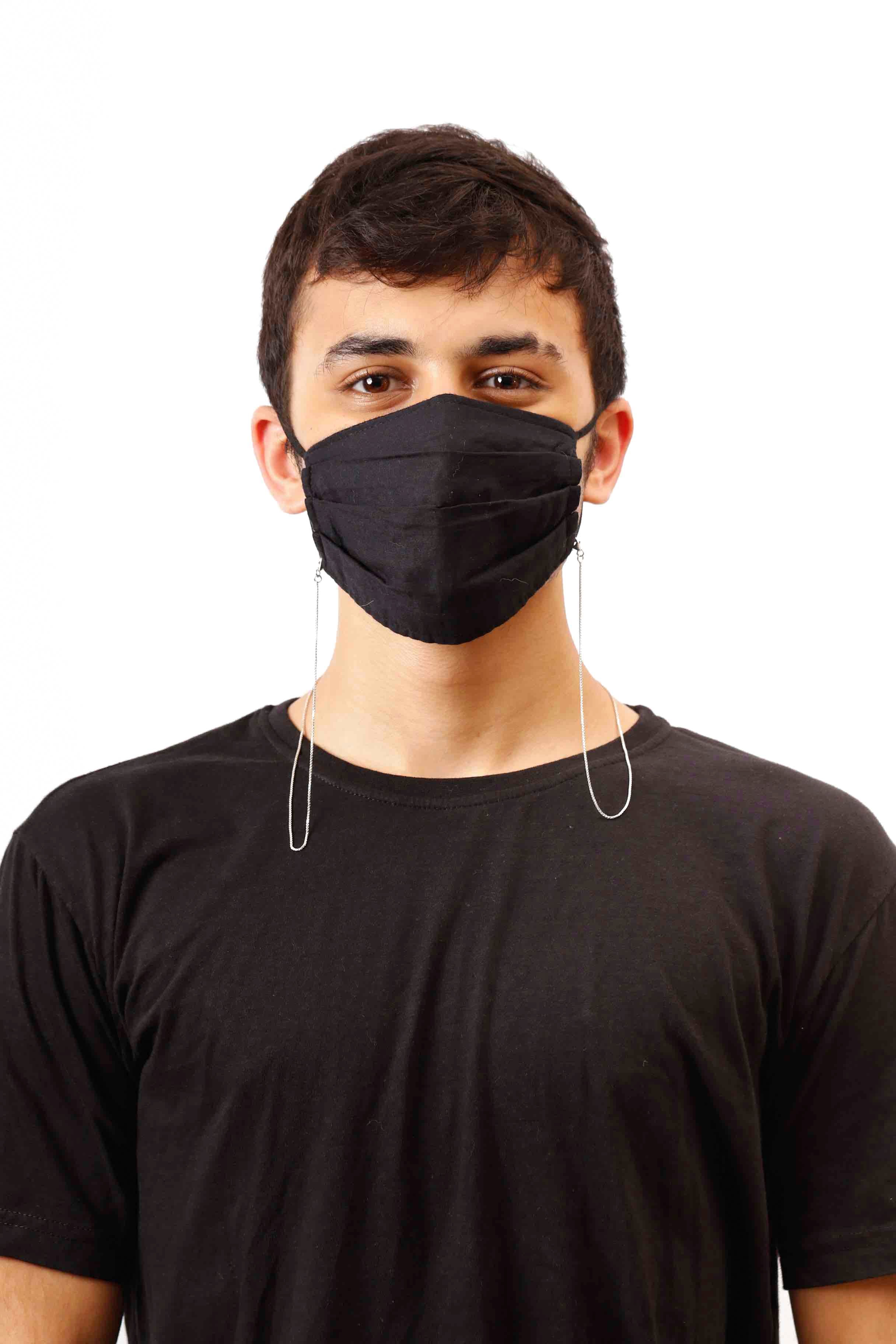 925 Sterling Silver Box Style Mask Chain Unisex