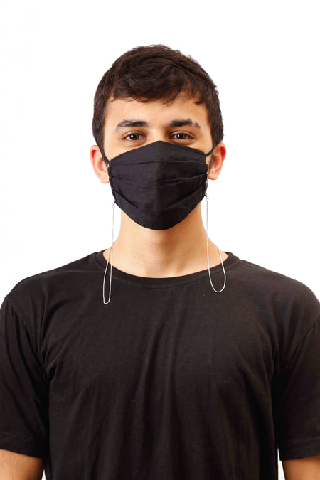 925 Sterling Silver Box Style Mask Chain Unisex