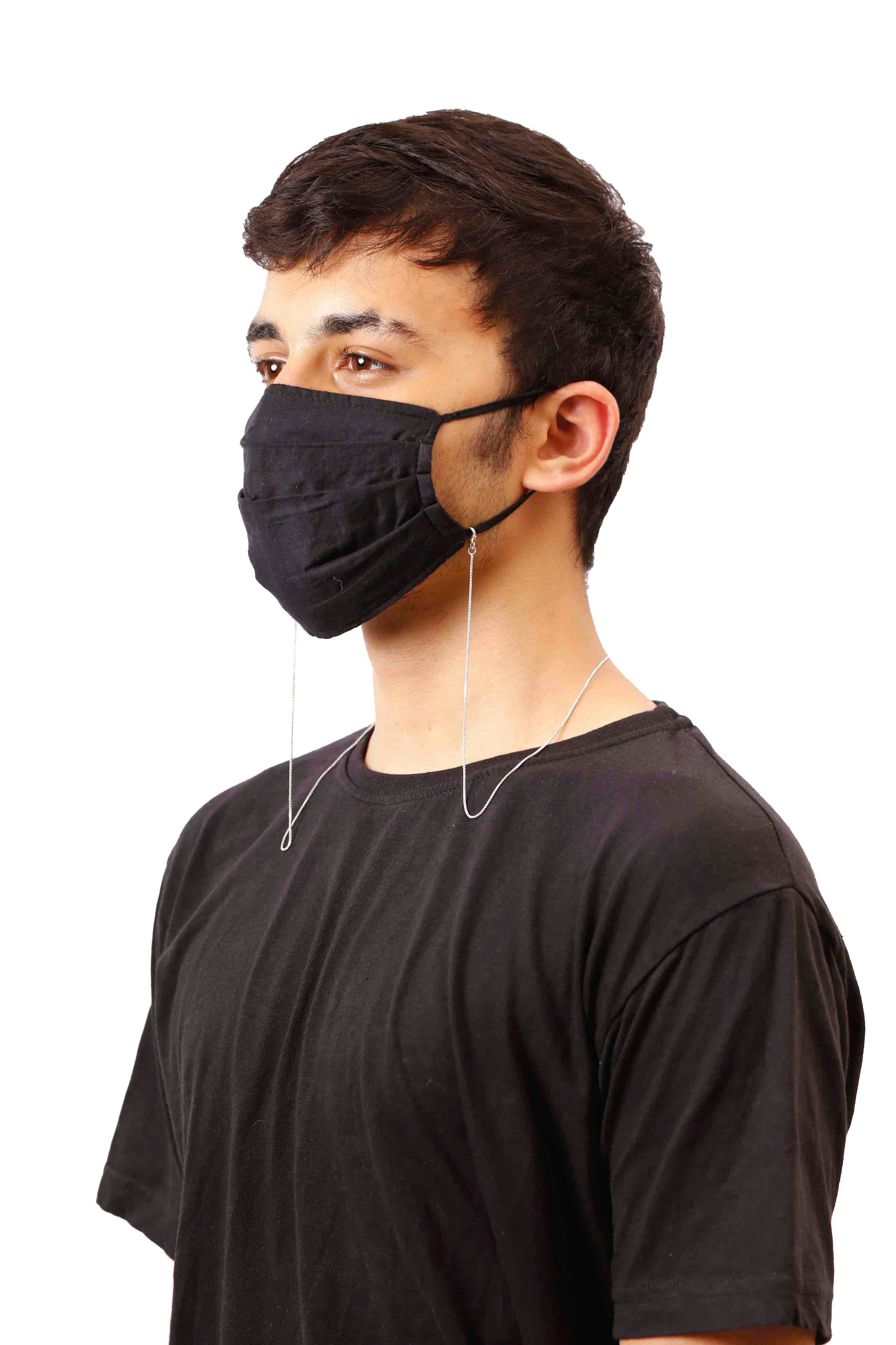 925 Sterling Silver Box Style Mask Chain Unisex