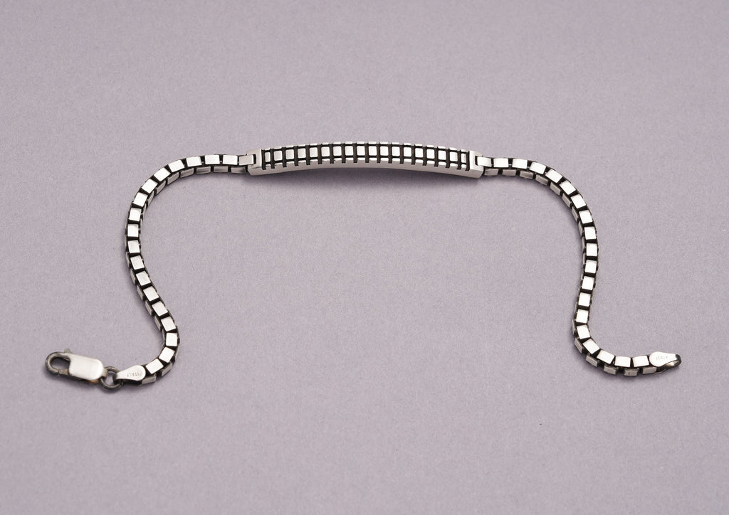 Arched Bridge Box Link Bracelet For Men By Orionz Jewels