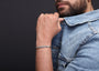 Arched Bridge Box Silver Link Bracelet For Men By Orionz Jewels