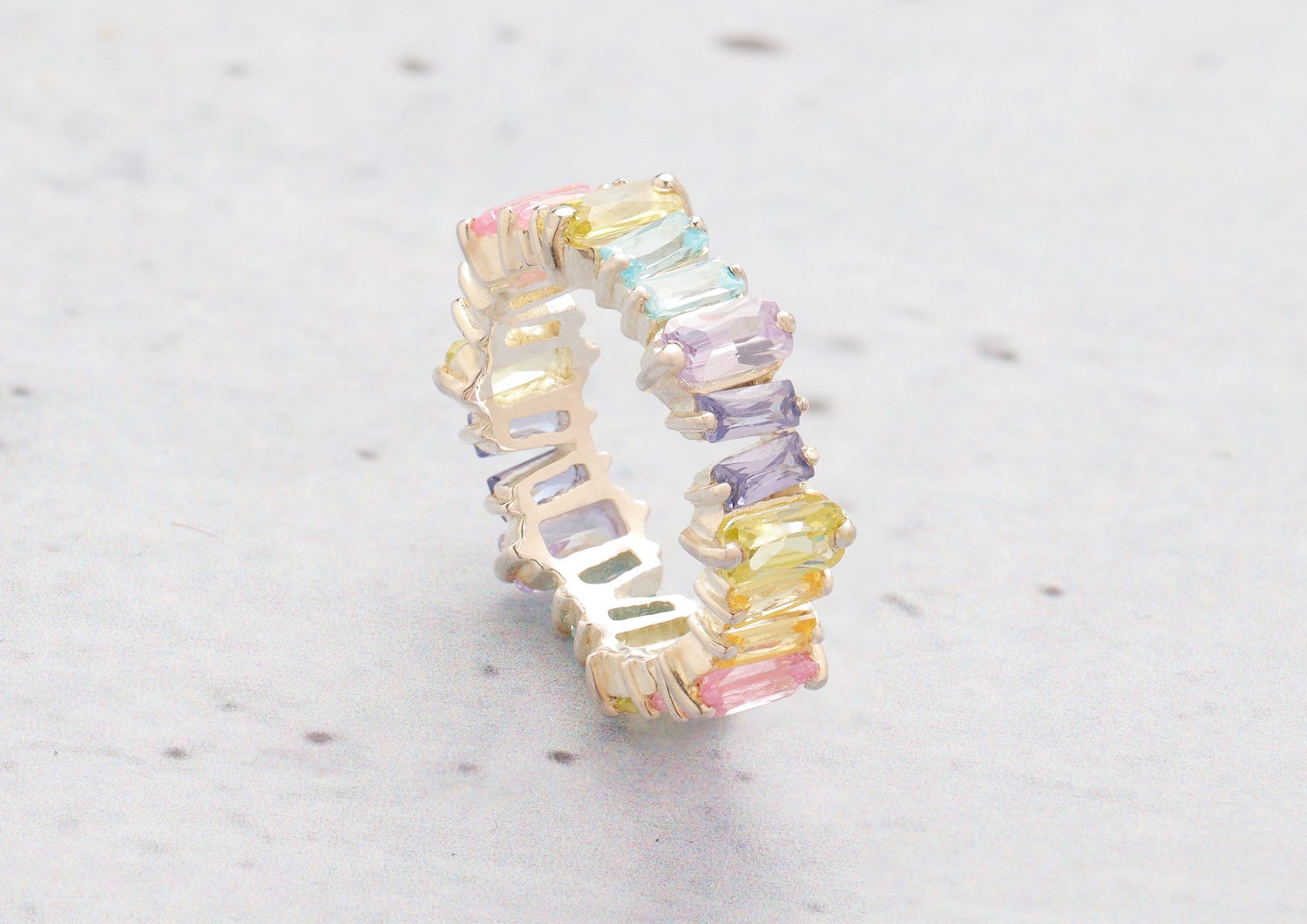 Asymmetrical Eternity Ring For Women By Orionz Jewels