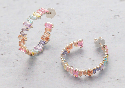 Asymmetrical Hoop Earrings For Women By Orionz Jewels