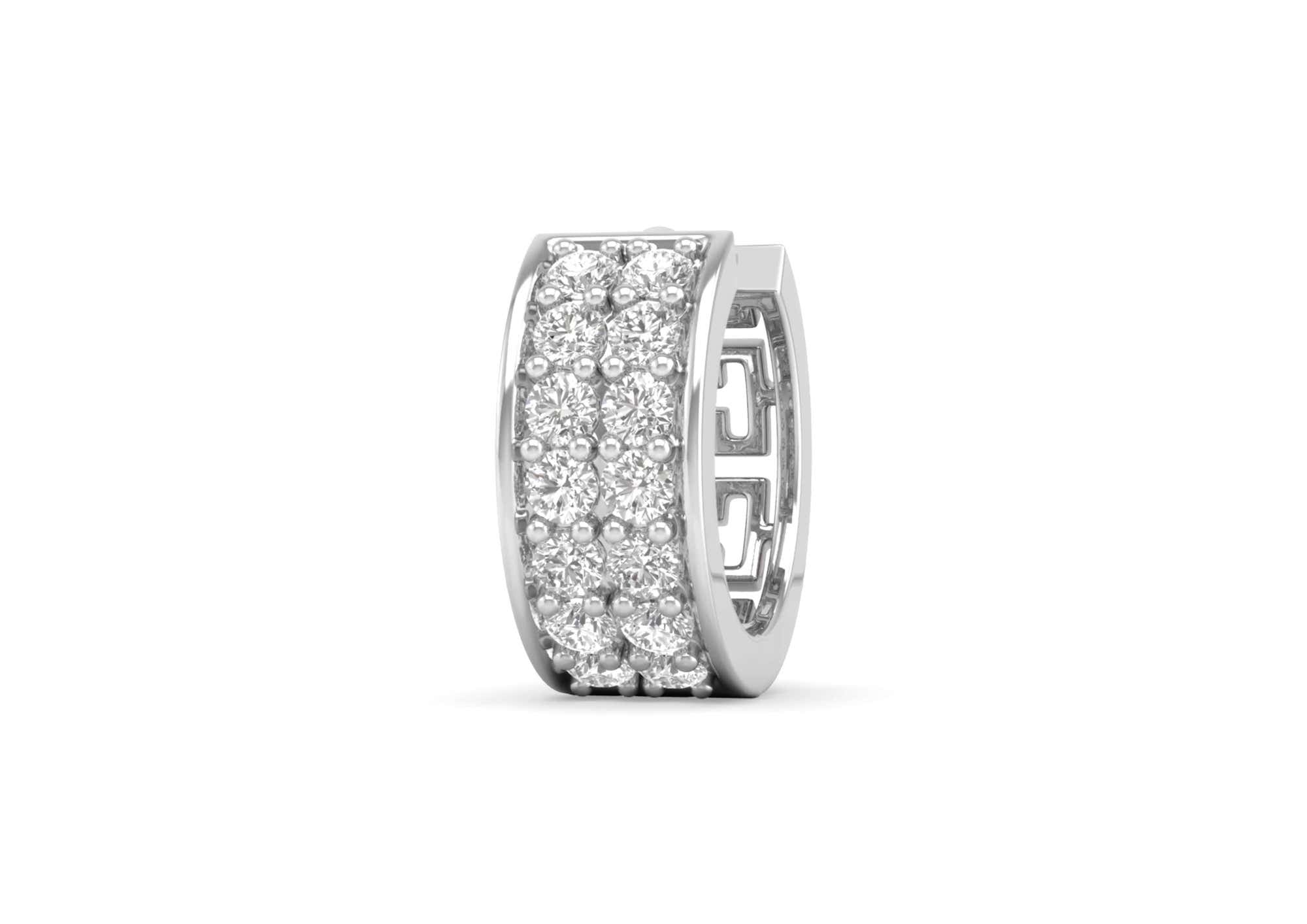 Men's 1/4 CT. T.W. Diamond Huggie Hoop Earrings in 10K White Gold | Zales  Outlet