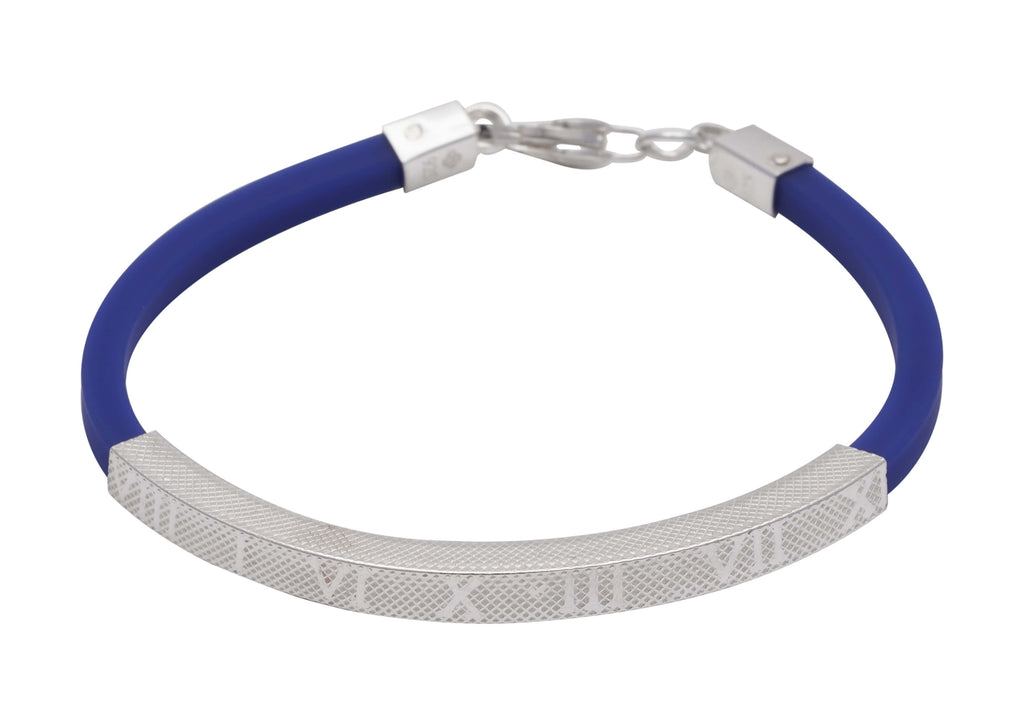 Blue Numeral Wrist Band For Men By Orionz Jewels