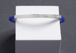 Blue Numeral 925 Silver Wrist Band For Men By Orionz Jewels