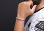 Blue Numeral 925 Silver Wrist Band For Men By Orionz Jewels