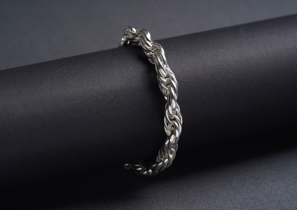 King Chain 5.5 mm Zircon Stone Special Design Bracelet - 925 Sterling Silver