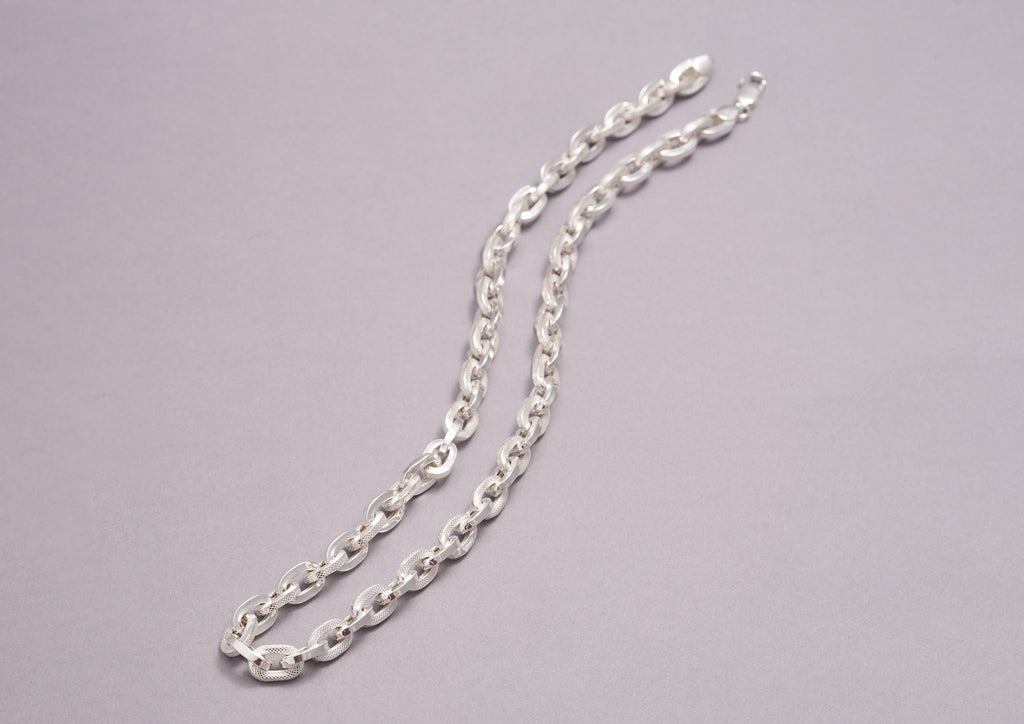 Classic Cable Link Silver Chain For Men By Orionz Jewels