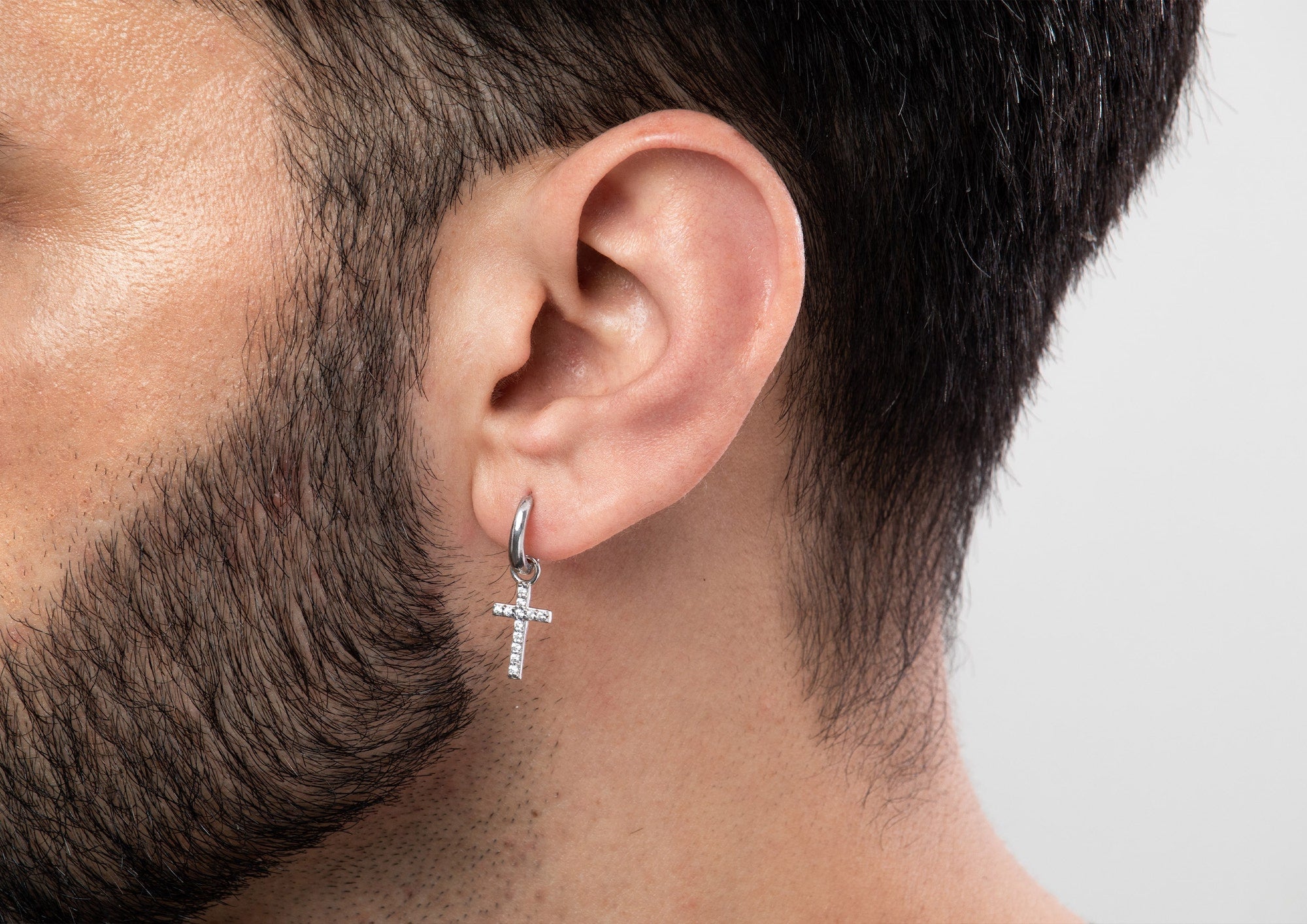 Earring sales cross men