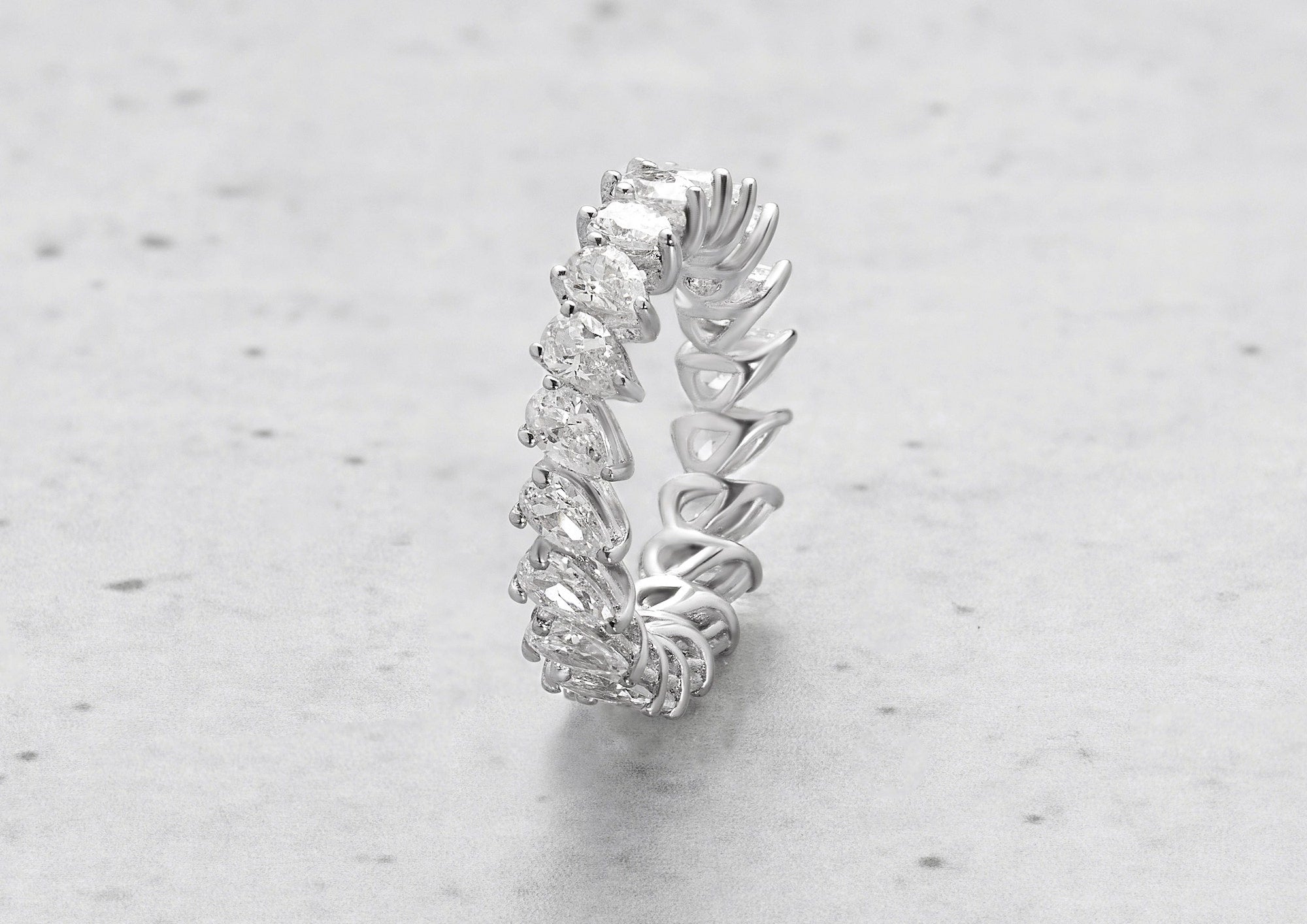Tilted marquise outlet eternity band