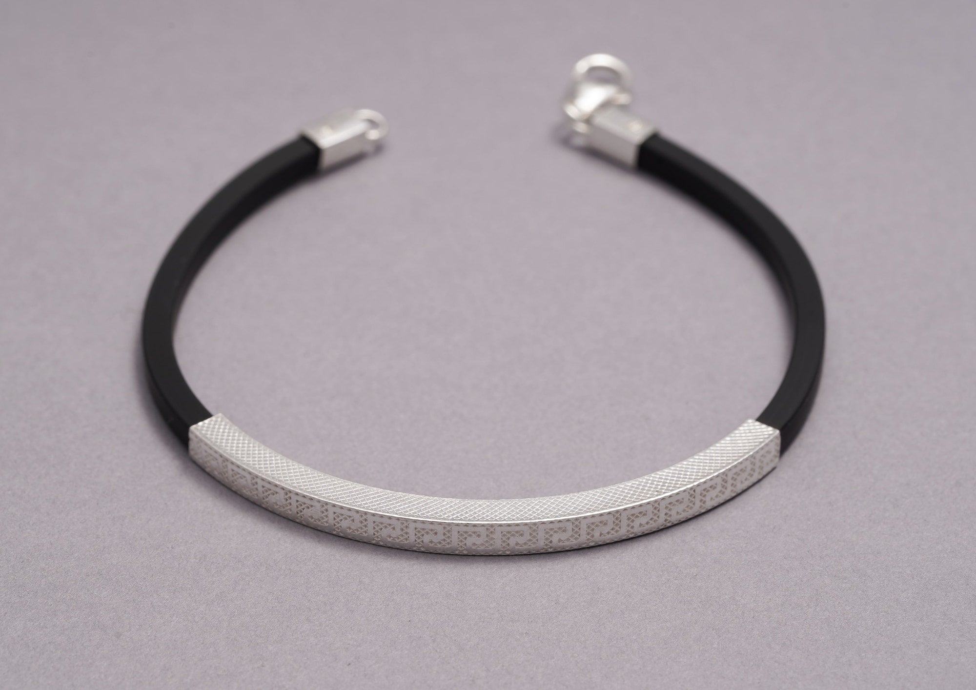 Greek Key 925 Silver Bracelet For Men By Orionz Jewels