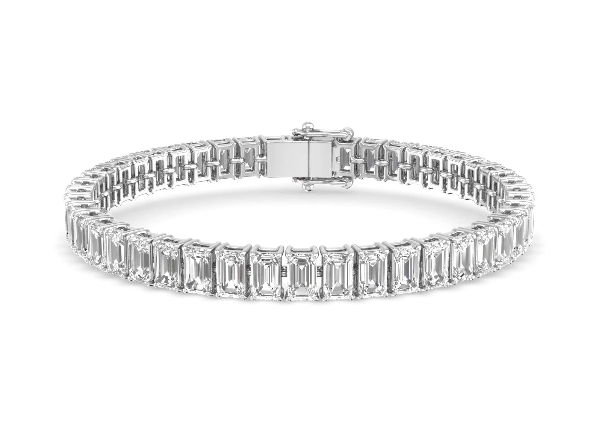 Designer Ruby Emerald Sterling Silver Bracelet  Gleam Jewels
