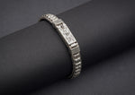 Revolving Om Barrel Sterling Silver Mens Bracelet By Orionz Jewels