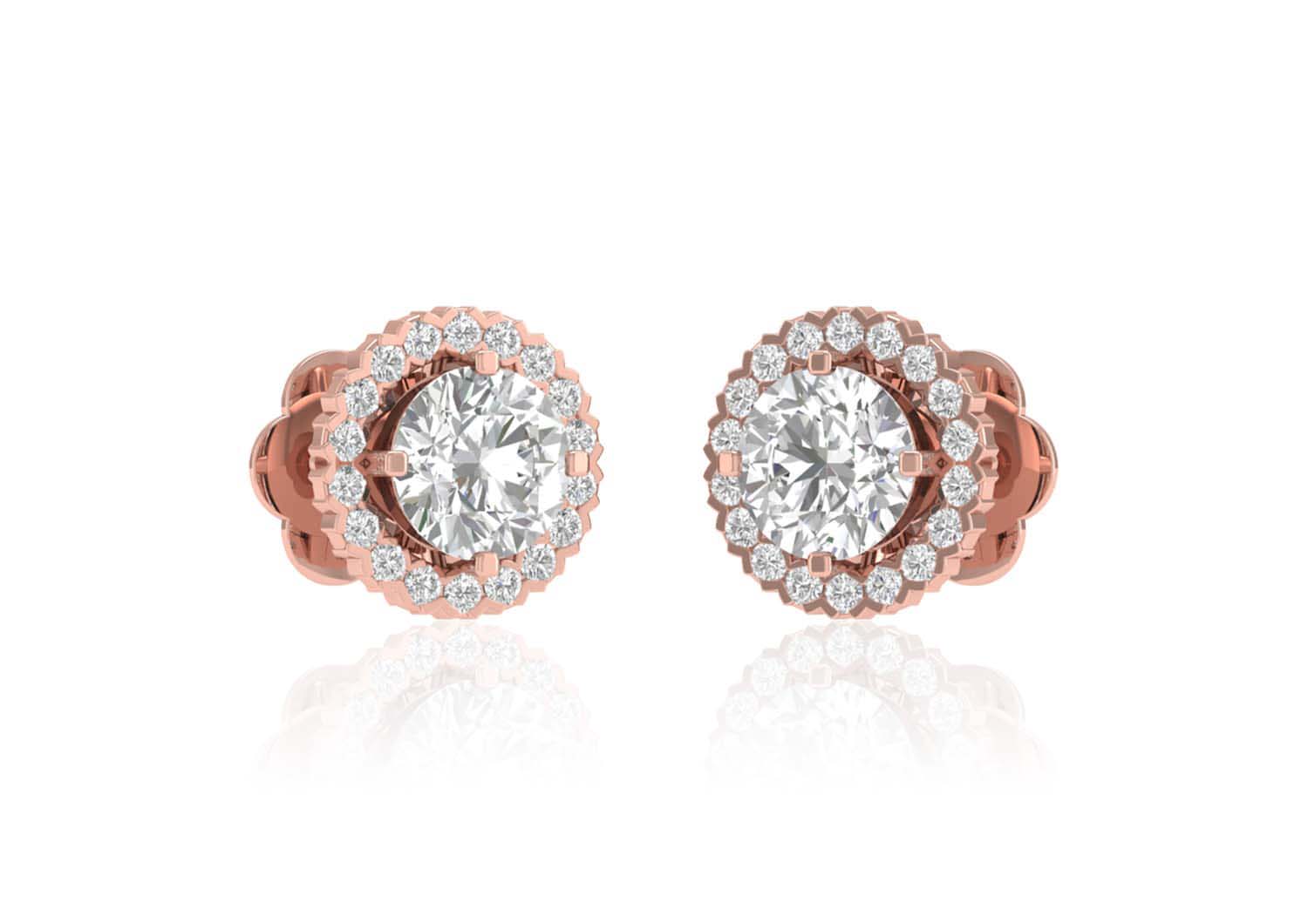 Ready to Ship Diamond Solitaire Studs  Abhika Jewels