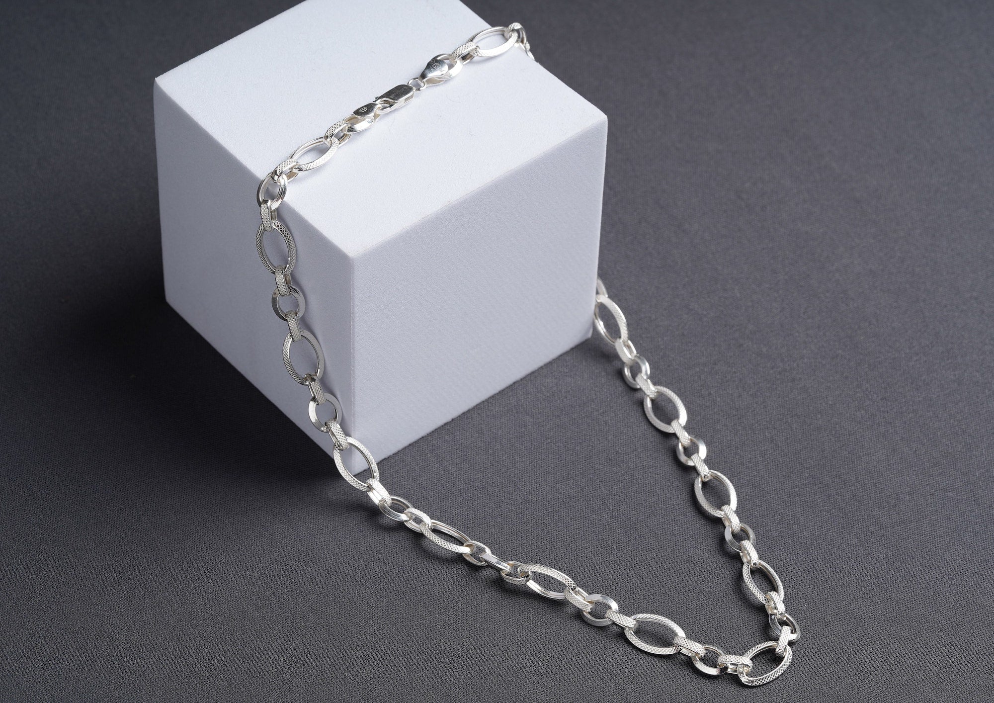 Mens big hot sale silver chain