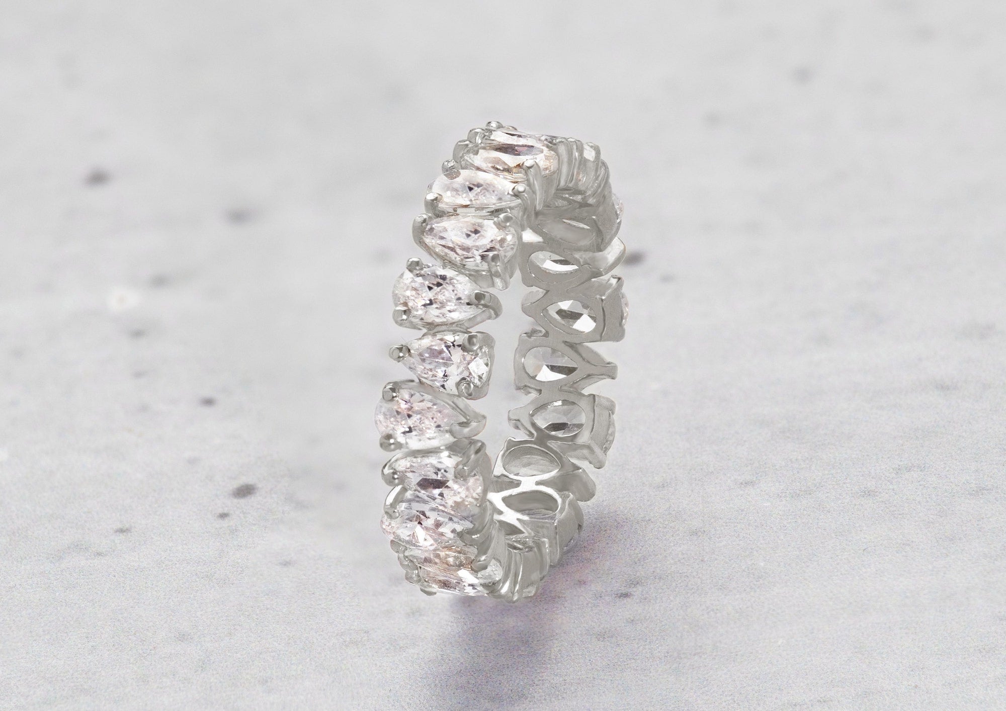 Teardrop eternity best sale ring