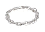 Textured Dual Link Silver Bracelet For Men By Orionz Jewels
