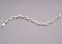 Textured Dual Link Silver Bracelet For Men By Orionz Jewels