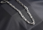 Textured Dual Link 925 Silver Chain For Men By Orionz Jewels