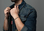 The Modern Monk Oxidised Silver Swastik Bracelet For Men By Orionz Jewels