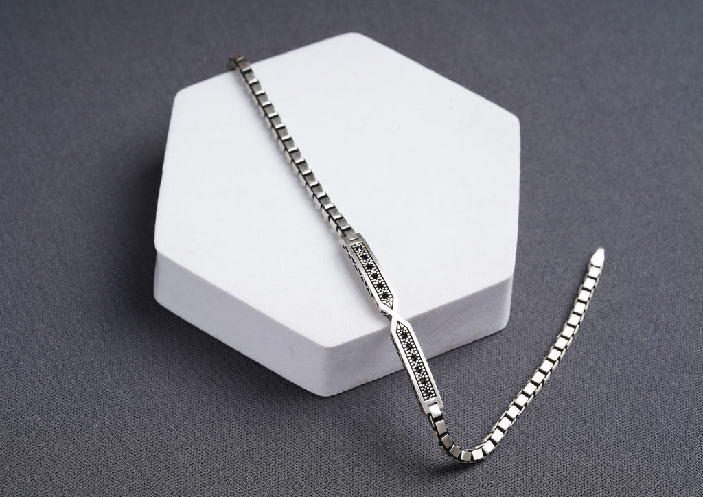Towering Box Link Bracelet For Men By Orionz Jewels