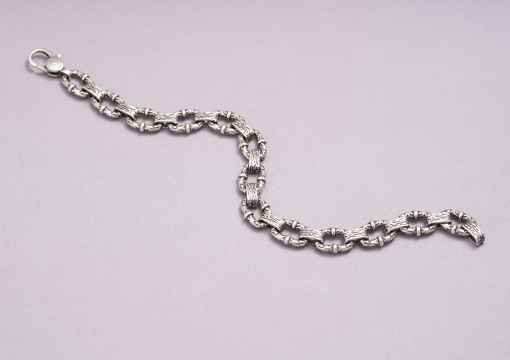 Victorian Oxidised Silver Bracelet For Men By Orionz Jewels
