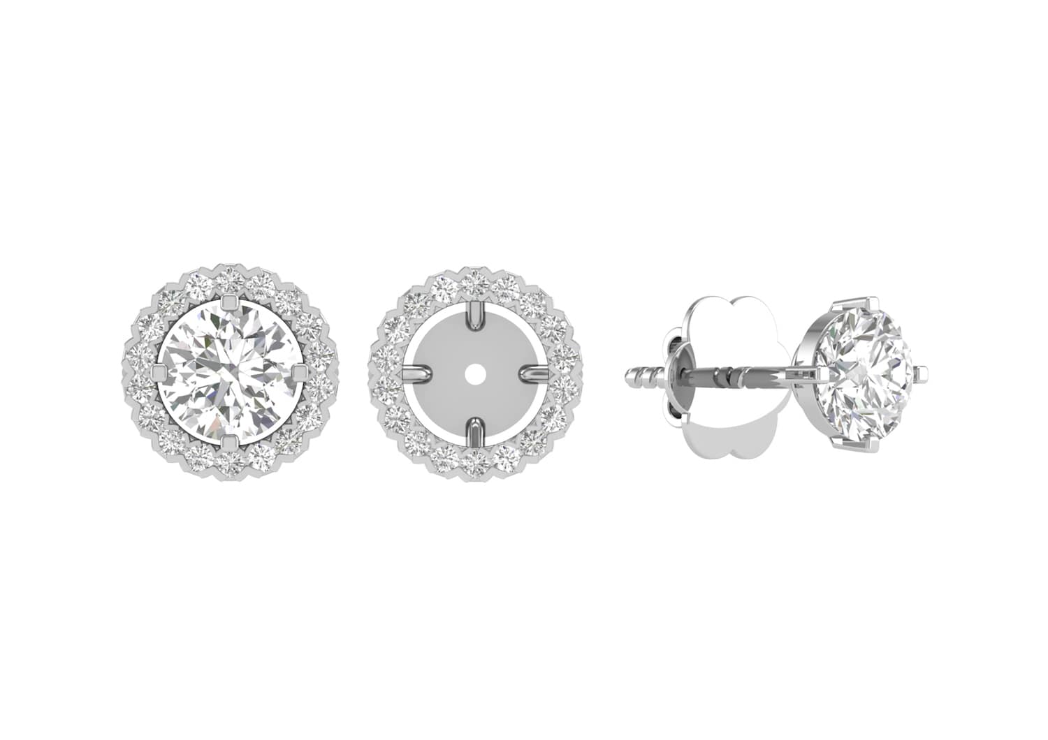 Jackets for cheap solitaire earrings